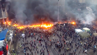 Incredible drone video shows Ukraine's riot battlefield from above
